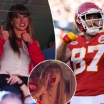 Taylor Swift at a Chiefs game supporting Travis Kelce at Arrowhead Stadium