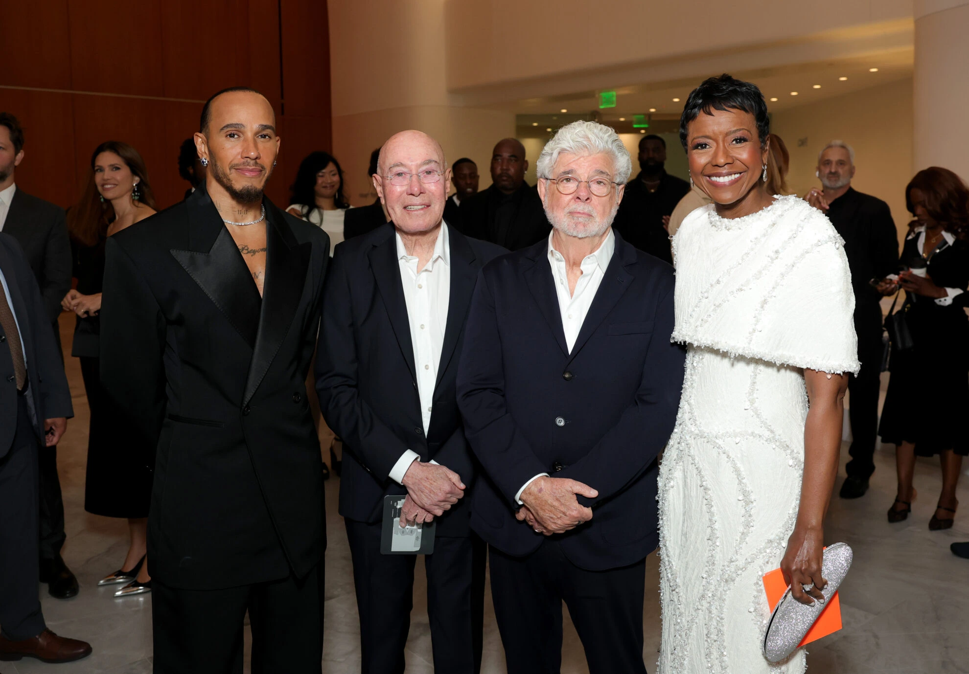 George Lucas and Mellody Hobson at the Lucas Museum of Narrative Art opening night