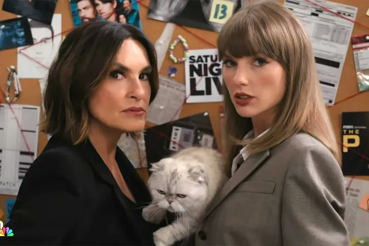 Taylor Swift Emmys cameo with Mariska Hargitay in a Law & Order SVU sketch at the 2026 Emmy Awards
