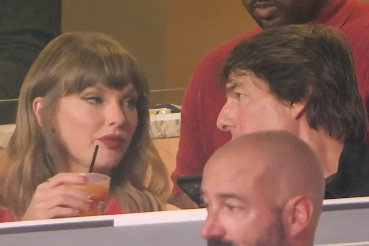 Taylor Swift at Chiefs game with Tom Cruise at Arrowhead Stadium