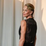 Charlize Theron Stuns in Sheer Black Dress at Academy Museum Gala