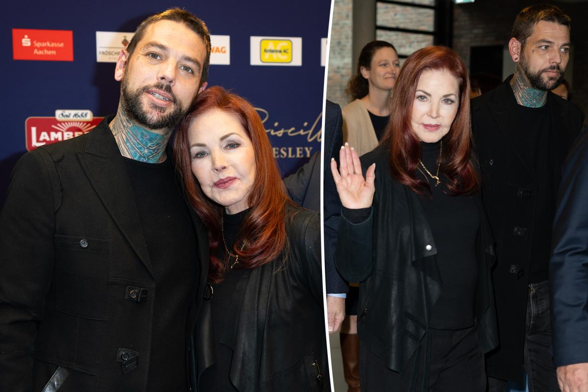 Priscilla Presley Appears in Germany With Son Navarone